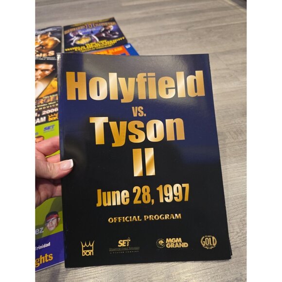 Lot 9 Don king Boxing Official Programs Mike Tyson Mcneeley Holyfield Holmes - Picture 2 of 10